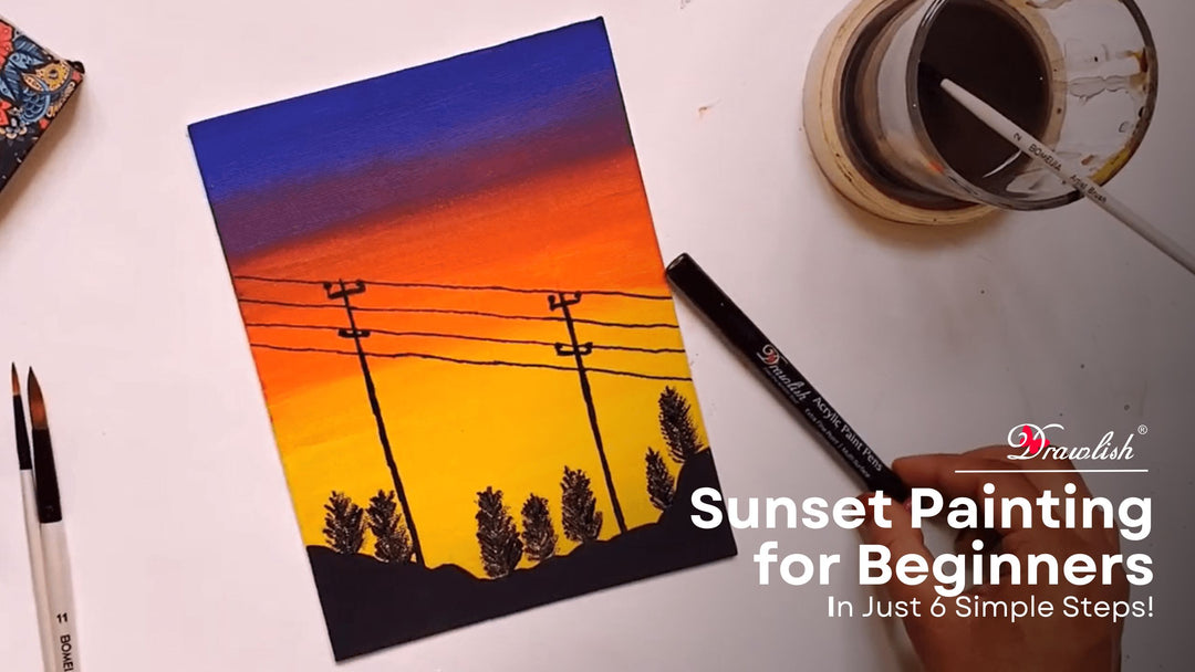 Easy Sunset Painting for Beginners in Just 6 Simple Steps