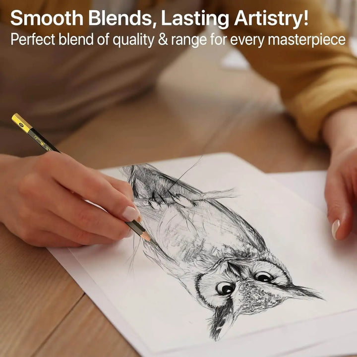 Drawing Pencils for Artists - 25 Grades (14B to 10H) Sketching Pencils Set - sketch pencil, artist pencil, graphite pencils