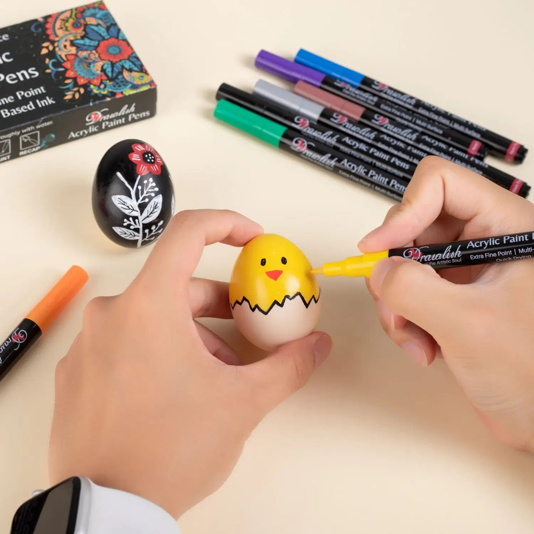 Extra Fine Tip Acrylic Painter Pens Set of 12 Paint Markers - Paint Pens, paint pens kids, acrylic paint pen