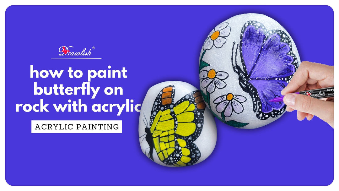 How To Paint Butterfly On Rock With Acrylic Paint
