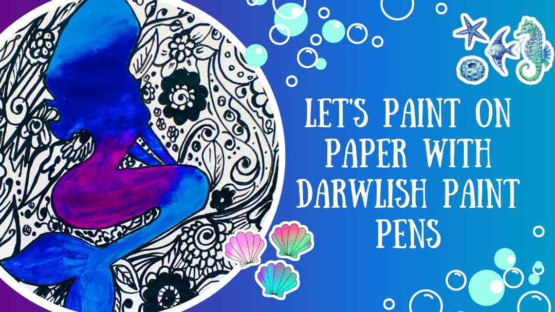 How To Paint Mermaid On Paper With Acrylic Paint Pens
