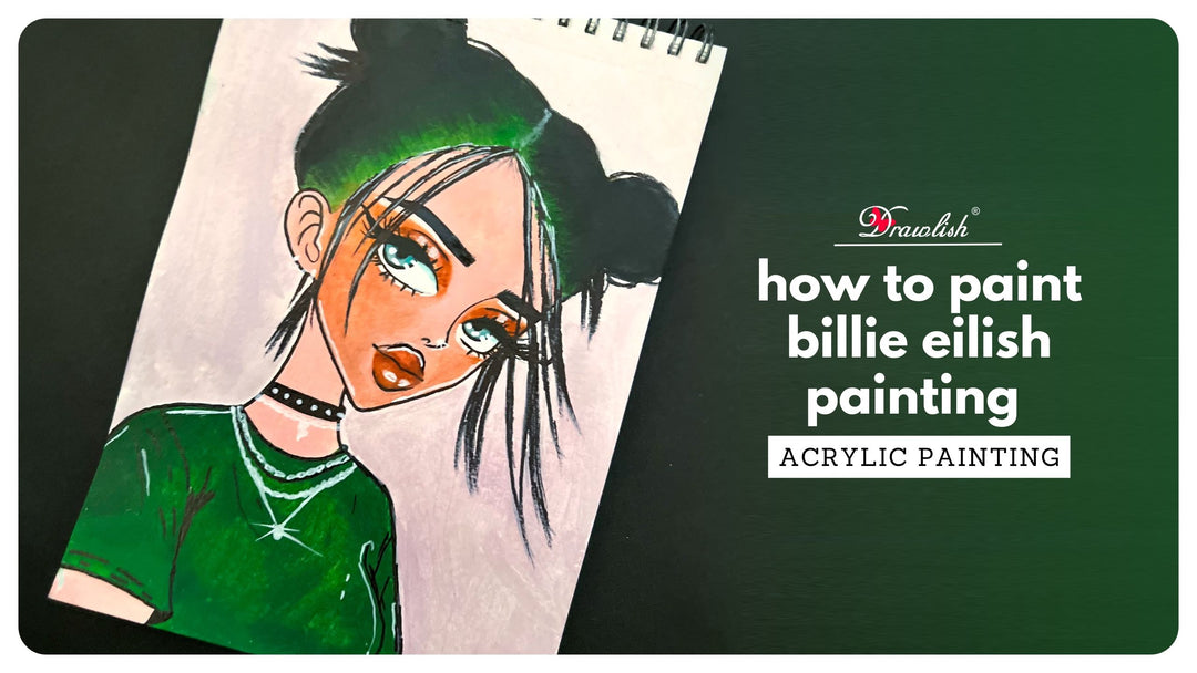 How To Paint Billie Eilish Painting With Acrylic Paints