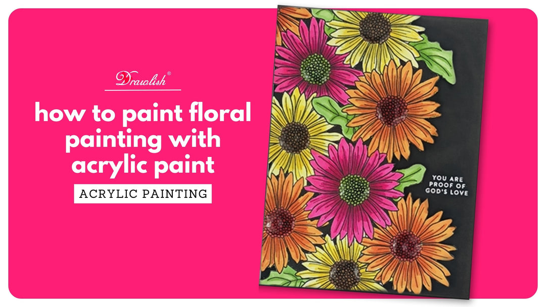 How To Paint Floral Painting With Acrylic Paint