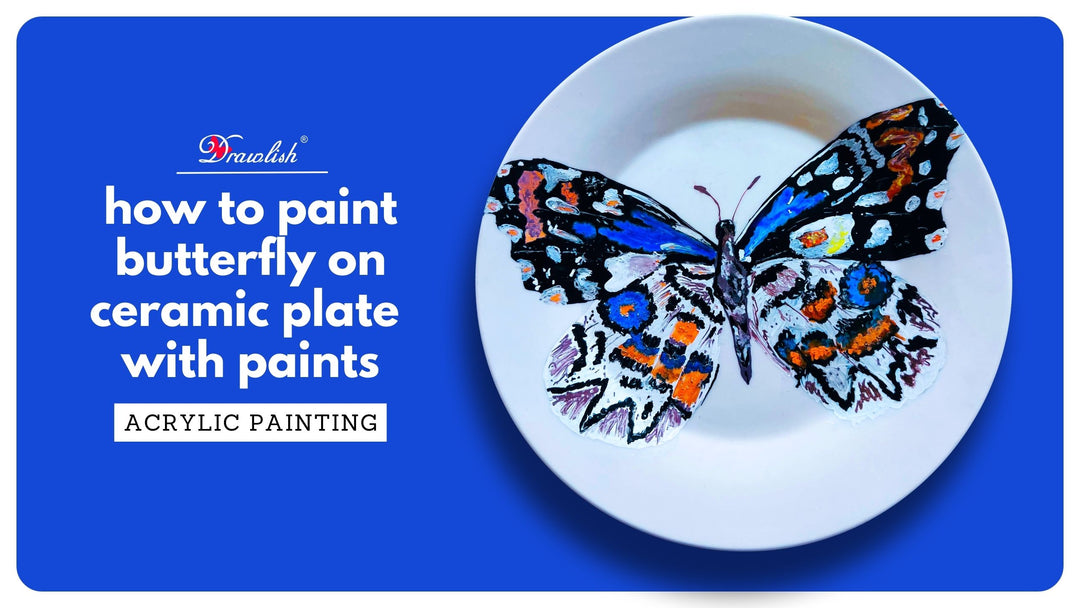 How To Paint Butterfly On Ceramic Plate With Acrylic Paint