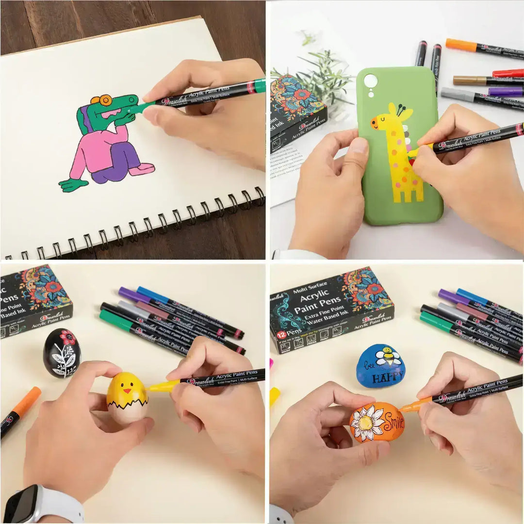 Vibrant Artistic Acrylic Pens, Creative Set