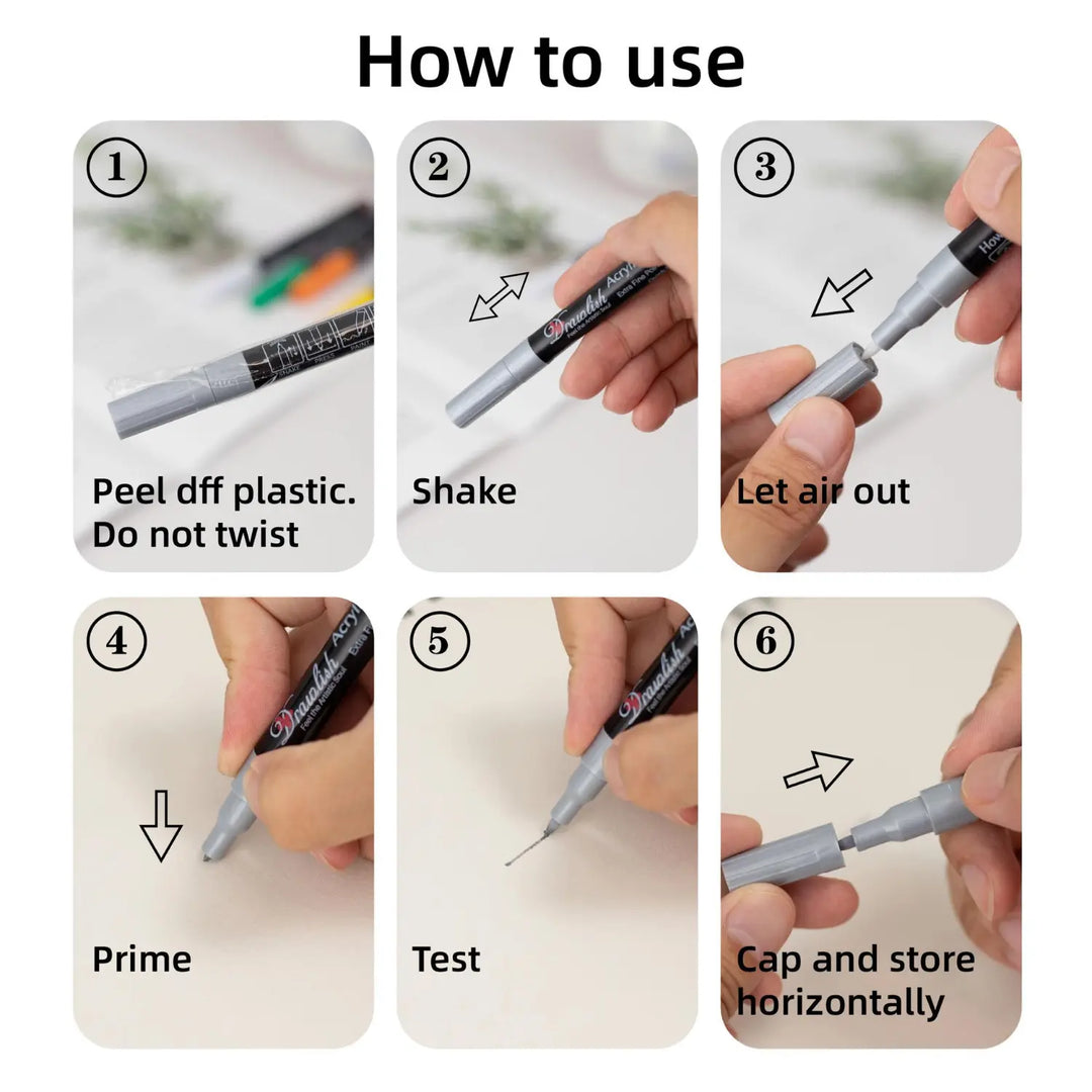 How to use Drawlish Acrylic Paint Pens 